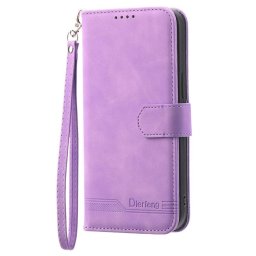 Кожен калъф страничен flip марка Dierfeng за OPPO Reno 13 Pro 5G – лилав