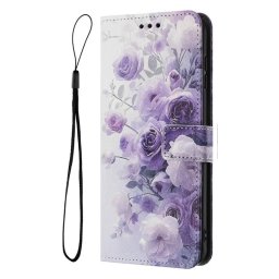 Калъф тип портмоне за Motorola Edge 60 5G/60 Fusion 5G - лилави рози