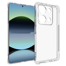 Силиконов гръб с подсилени ръбове за Xiaomi Redmi Note 14S - прозрачен