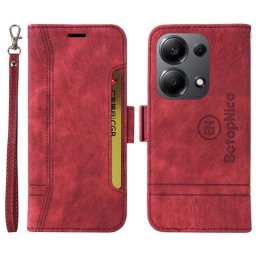 Калъф страничен flip марка BETOPNICE за Xiaomi Redmi Note 14S – винено червен
