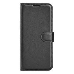 Кожен калъф тип портмоне за Xiaomi Redmi Note 14S - черен