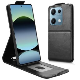 Кожен калъф flip за Xiaomi Redmi Note 14S - черен