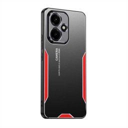 Алуминиев гръб за HONOR 400 5G - черен с червен ръб