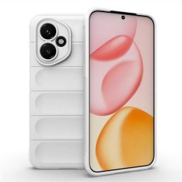 Подсилен силиконов гръб на ленти за HONOR 400 5G - бял