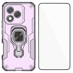 Хибриден гръб със стойка за Honor 400 Lite 5G - розов