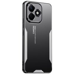Алуминиев гръб за Honor 400 Lite 5G - черен със сребрист ръб
