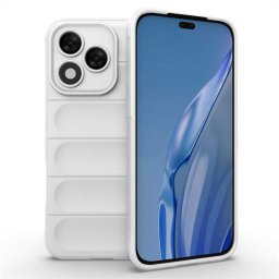Подсилен силиконов гръб на ленти за Honor 400 Lite 5G - бял