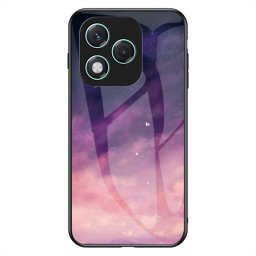 Силиконов кейс със стъклен гръб за Honor 400 Lite 5G - лилаво небе