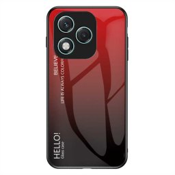 Силиконов кейс със стъклен гръб за Honor 400 Lite 5G - червен градиент