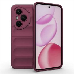 Подсилен силиконов гръб на ленти за Honor 400 Pro 5G - винено червен