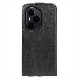 Кожен калъф flip за Honor 400 Pro 5G - черен