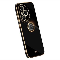 Силиконов гръб със стойка тип пръстен марка XINLI за Honor 400 Pro 5G - черен