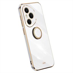 Силиконов гръб със стойка тип пръстен марка XINLI за Honor 400 Pro 5G - бял