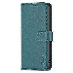 Кожен калъф тип портмоне марка BINFEN COLOR за Motorola G86 5G - тюркоазен