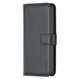 Кожен калъф тип портмоне марка BINFEN COLOR за Motorola G86 5G - черен