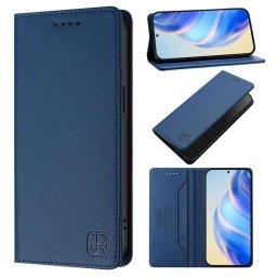 Кожен калъф тип портмоне марка RINACASIS за Motorola G86 5G - тъмно син