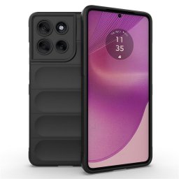 Подсилен силиконов гръб на ленти за Motorola G86 5G - черен