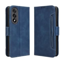 Кожен калъф тип портмоне с магнитна закопчалка за OnePlus Nord 5 5G - тъмно син