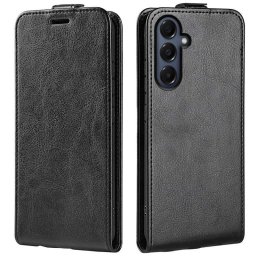 Кожен калъф flip за Samsung Galaxy А17 5G - черен