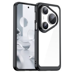 Силиконов гръб Rugged Armor за Huawei Pura 80 Ultra - черна рамка
