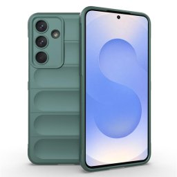 Подсилен силиконов гръб на ленти за Samsung Galaxy S25 FE - зелен