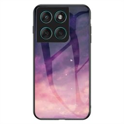Силиконов кейс със стъклен гръб за Motorola Edge 60 5G/60 Fusion 5G - лилаво небе