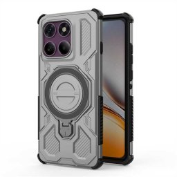 Хибриден гръб с кръгла метална стойка за Motorola Edge 60 Pro 5G - сив