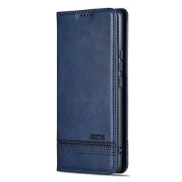 Кожен калъф страничен flip марка AZNS за Samsung Galaxy S25 Edge – тъмно син
