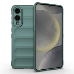 Подсилен силиконов гръб на ленти за Samsung Galaxy S25 Edge - зелен