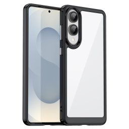 Силиконов гръб Rugged Armor за Samsung Galaxy S25 Edge - черна рамка