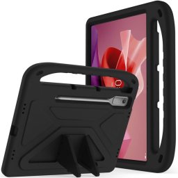 Силиконов гръб със стойка и дръжка за Lenovo Tab P12 - черен