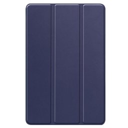 Кожен калъф със сгъващ се капак за Lenovo Tab P12 - тъмно син
