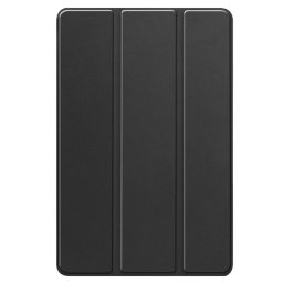 Кожен калъф със сгъващ се капак за Lenovo Tab P12 - черен