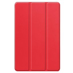 Кожен калъф със сгъващ се капак за Lenovo Tab P12 - червен