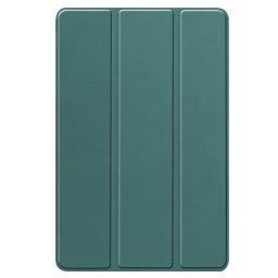 Кожен калъф със сгъващ се капак за Lenovo Tab P12 - тюркоазен