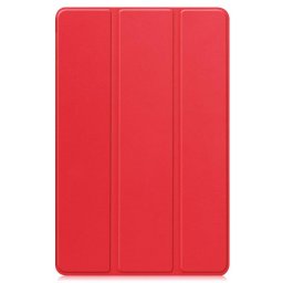 Кожен калъф със сгъващ се капак за Lenovo Tab K11 Plus - червен