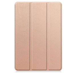 Кожен калъф със сгъващ се капак за Galaxy Tab S10 FE+ - розово злато