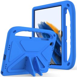 Силиконов гръб със стойка и дръжка за Samsung Galaxy Tab A9+/A11+ - син