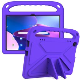 Силиконов гръб със стойка и дръжка за Lenovo Tab M10 3rd Gen - лилав