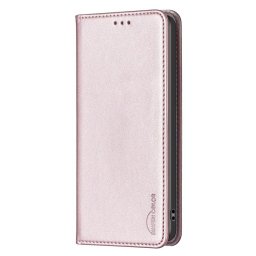 Кожен калъф тип портмоне марка BINFEN COLOR за Xiaomi Redmi 15C 4G/5G ( 173.2мм) - перлено розов