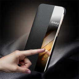 Калъф страничен флип марка QIALINO с прозорче за Huawei Pura 80 Ultra - черен