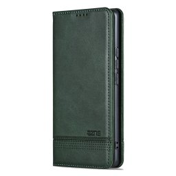 Кожен калъф страничен flip марка AZNS за Xiaomi 15T Pro – тъмно зелен