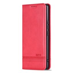 Кожен калъф страничен flip марка AZNS за Xiaomi 15T Pro – червен