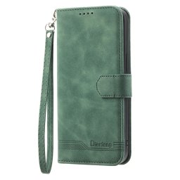 Калъф тип портмоне марка DIERFENG за Xiaomi 15T Pro - зелен