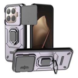 Хибриден гръб със стойка и слайдър за камера за Xiaomi 15T Pro - тъмно лилав