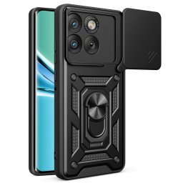 Хибриден гръб със стойка и слайдър за камера за Motorola Edge 70 5G - черен
