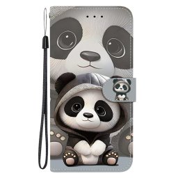 Кожен калъф тип портмоне за Honor 400 Smart - панда