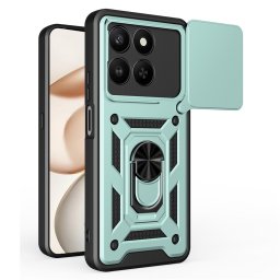 Хибриден гръб със стойка и слайдър за Honor 400 Smart - зелен