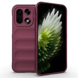 Подсилен силиконов гръб на ленти за OnePlus 15 - винено червен