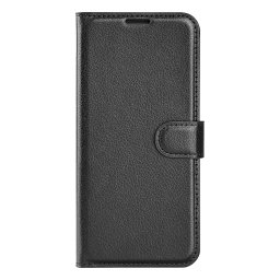 Кожен калъф тип портмоне за OnePlus 15 - черен